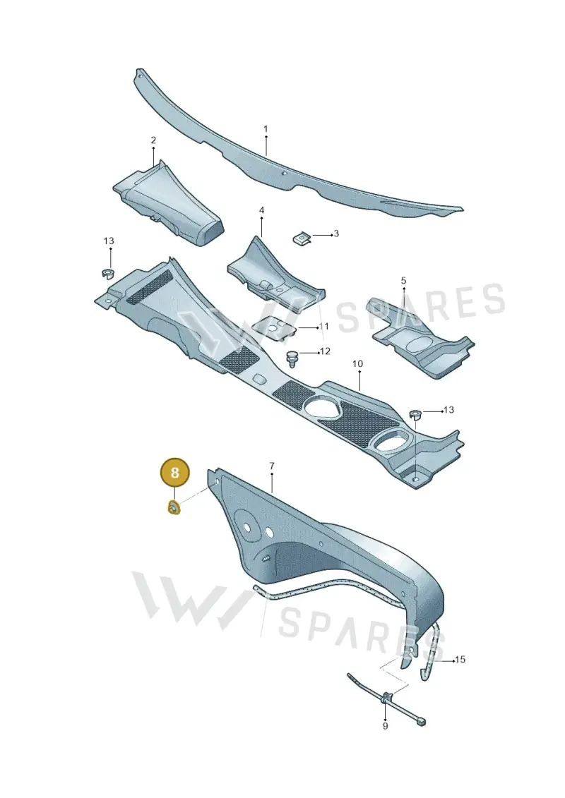 N91014301 — Audi Q5 (2009-2018) diagram 687819030, position 8