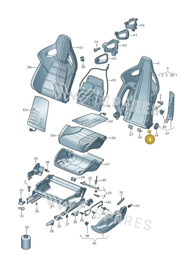 N91014601 — Volkswagen Scirocco 2.0 (2014-2017) diagram 649881300, position 4