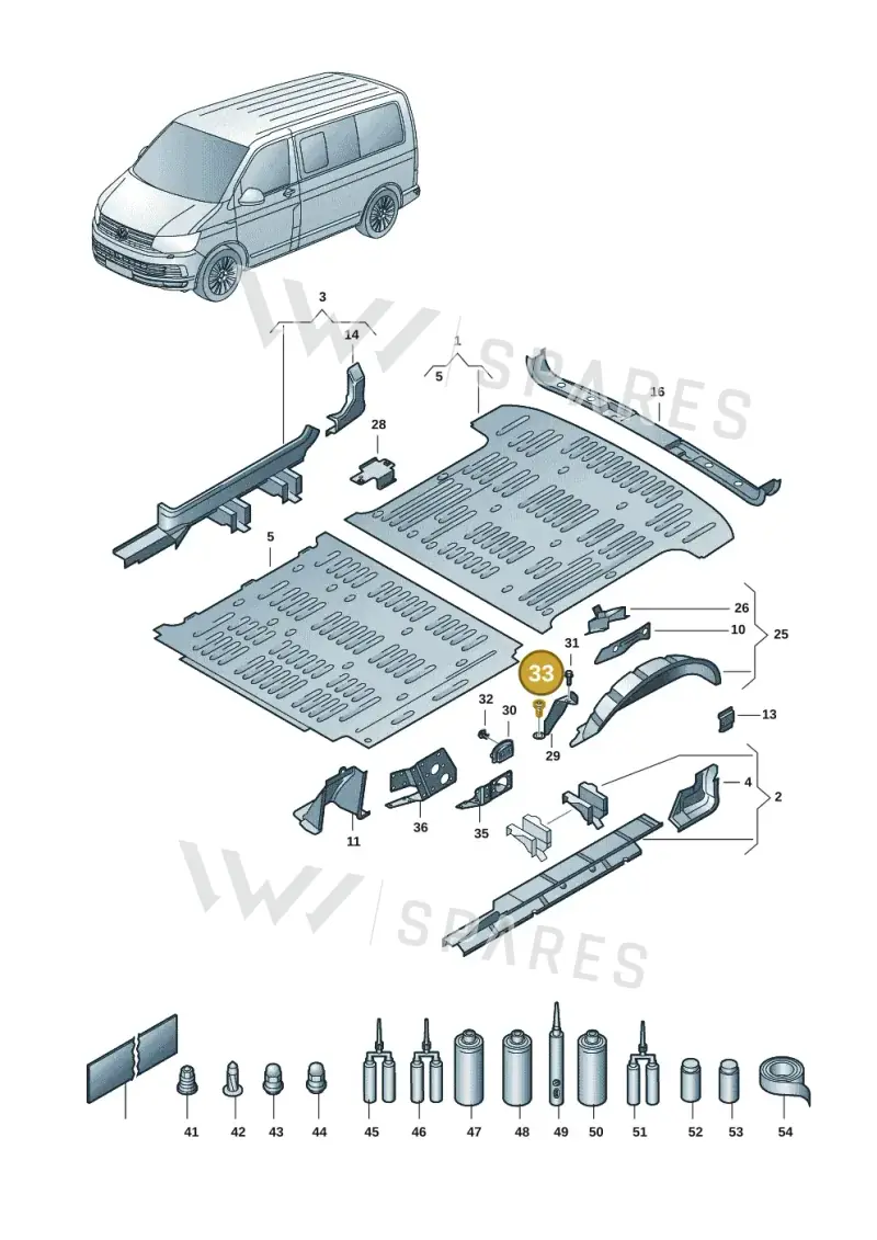 N91016502 — Volkswagen Transport. multivan (2019-2024) diagram 7em801020, position 33