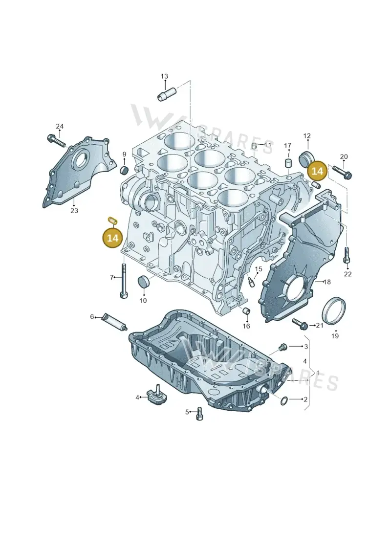 N91017001 — Volkswagen Passat CC (2011-2016) diagram 691103200, position 14