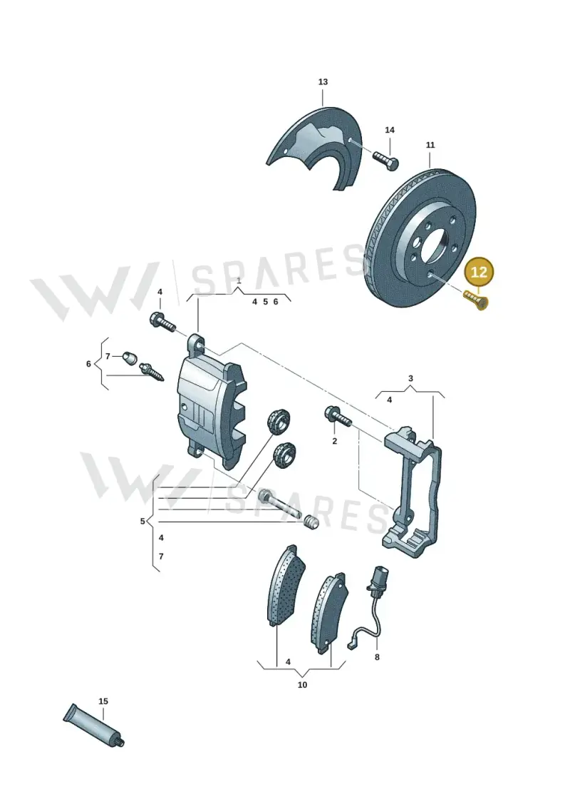 N91017302 — Volkswagen Transport. multivan (2019-2024) diagram 7fp615000, position 12