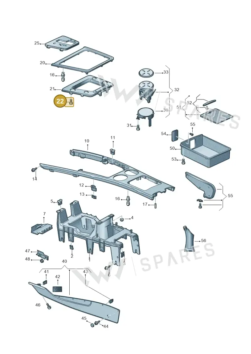 N91019901 — Volkswagen Phaeton 4motion (2010-2016) diagram 258863500, position 22