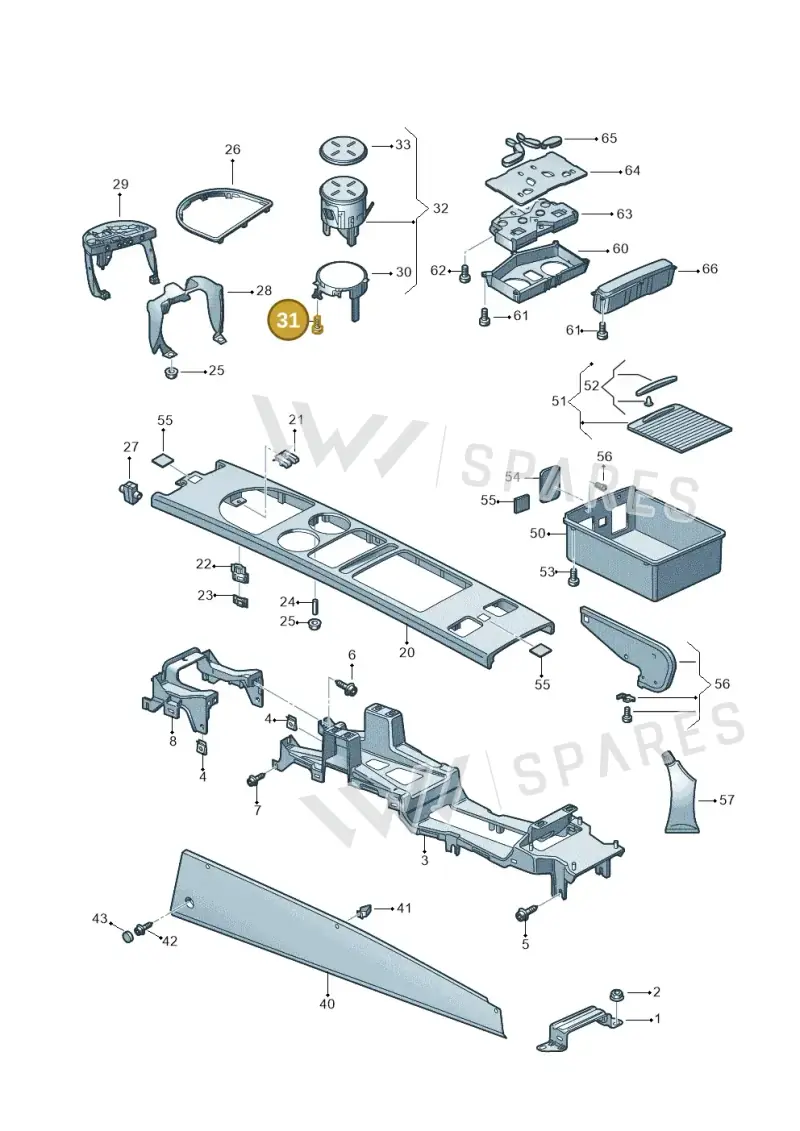 N91019901 — Volkswagen Phaeton 4motion (2010-2016) diagram 258863600, position 31