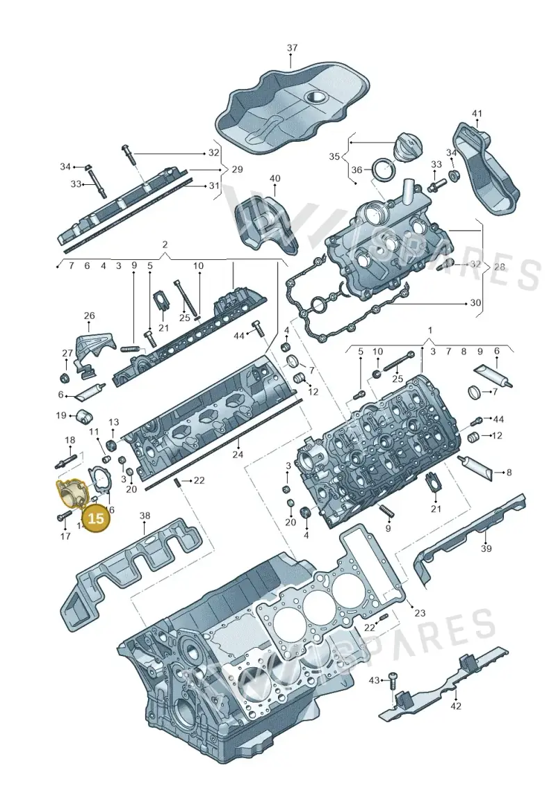N91020801 — Volkswagen Touareg BlueMotion (2014-2018) diagram 693103450, position 15
