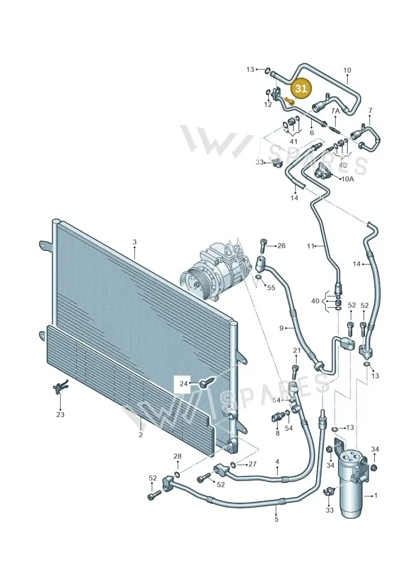 N91021403 — Volkswagen Phaeton 4motion (2010-2016) diagram 258260410, position 31