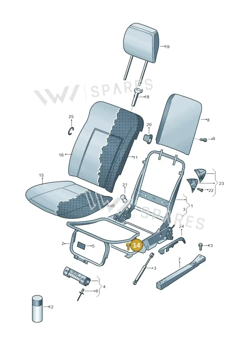 N91021403 — Volkswagen Caddy kombi (2015-2020) diagram 443881300, position 14