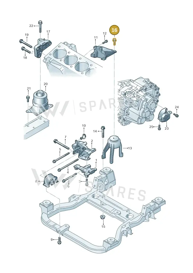 N91023602 — Volkswagen Transp. caravelle (2008-2009) diagram 410199300, position 16