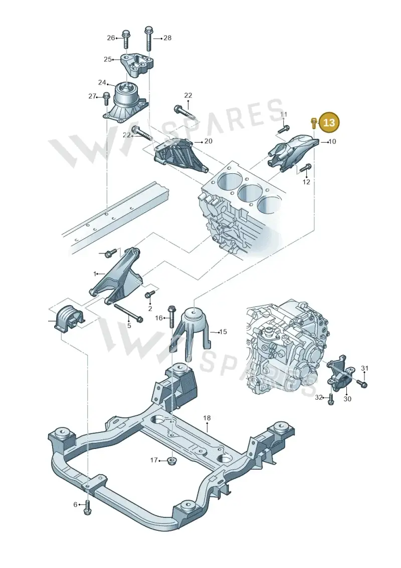 N91023602 — Volkswagen Caravelle (2015-2019) diagram 731199250, position 13