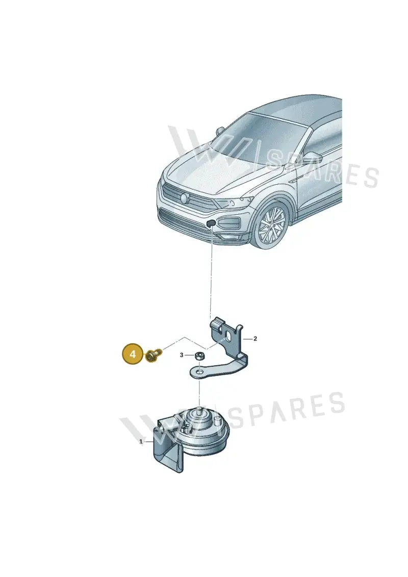 N91026802 — Volkswagen T-Roc convertible 1.5 (2019-2024) diagram 2gk951000, position 4