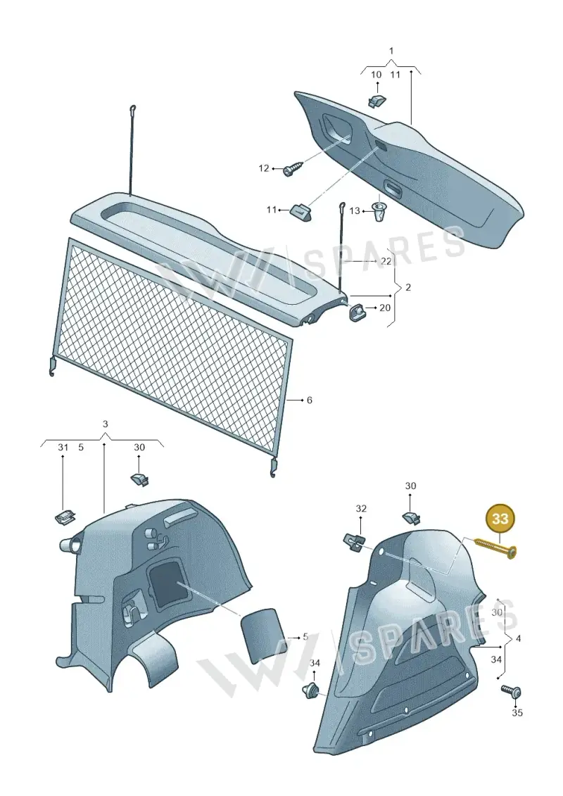 N91027601 — Volkswagen Up! 1.0 BlueMotion (2016-2023) diagram 892867800, position 33