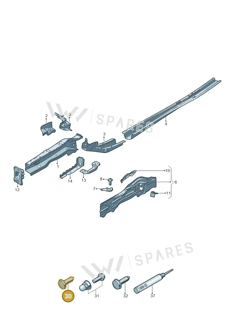 N91029902 — Volkswagen Passat estate (2023-) diagram 3j0803000, position 30