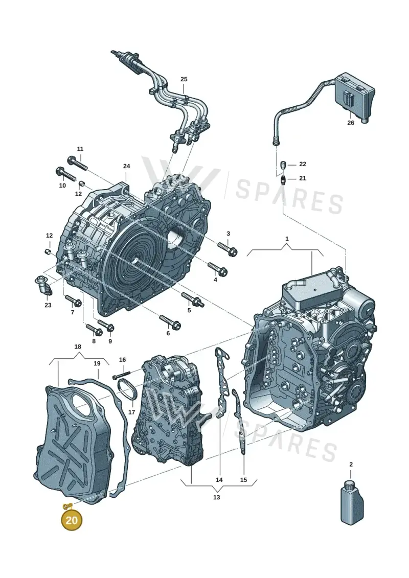 N91032702 — Volkswagen Golf 2.0 BlueMotion (2019-2024) diagram 5h0300700, position 20