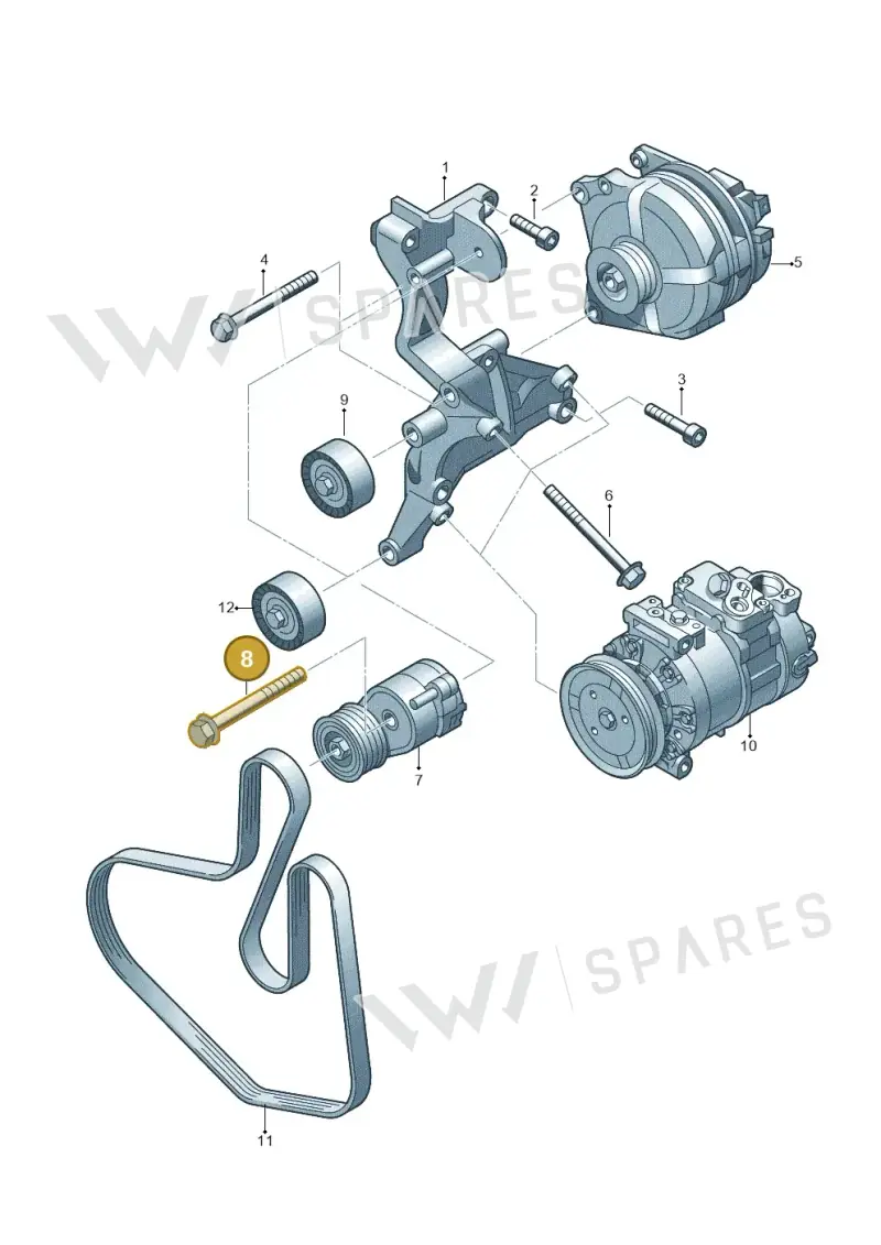 N91032901 — Volkswagen New Passat (2011-2015) diagram 691903600, position 8
