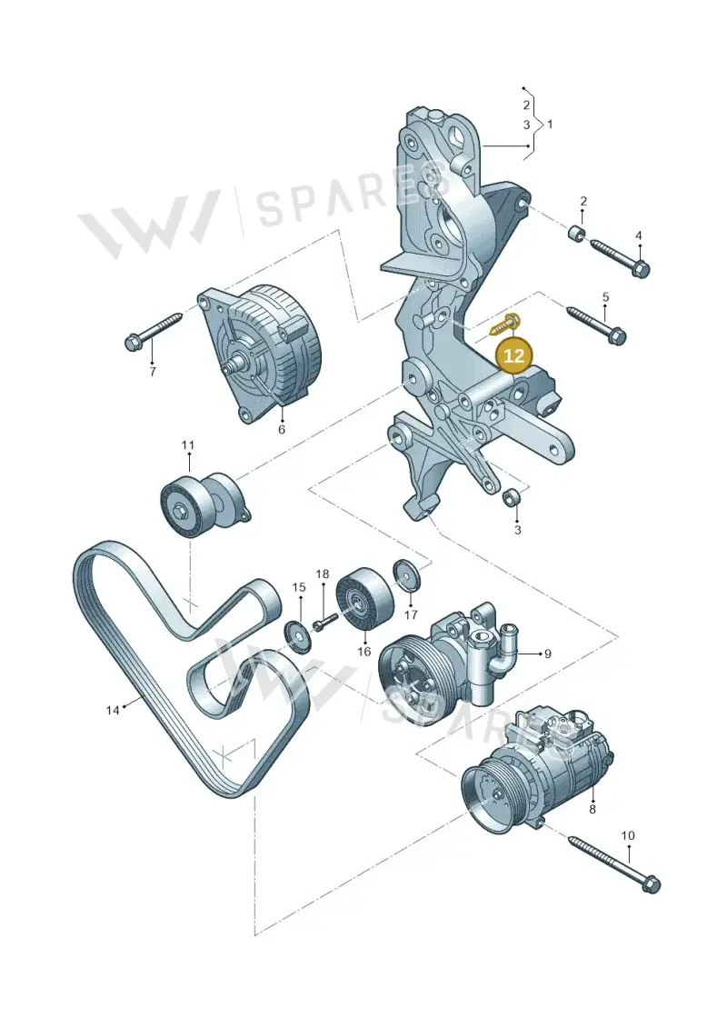 N91032902 — Volkswagen Caravelle (2015-2019) diagram 861903600, position 12