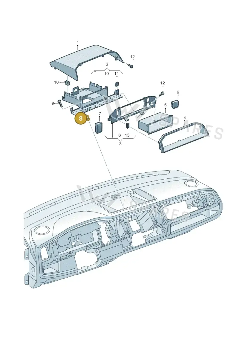 N91033201 — Volkswagen Caravelle (2015-2019) diagram 861857150, position 8