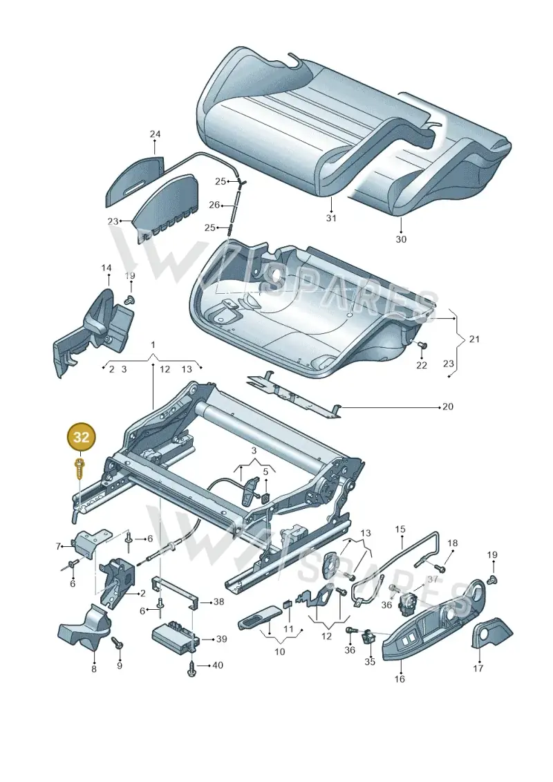 N91041301 — Audi R8 qu. 5.2 (2012-2015) diagram 473881300, position 32