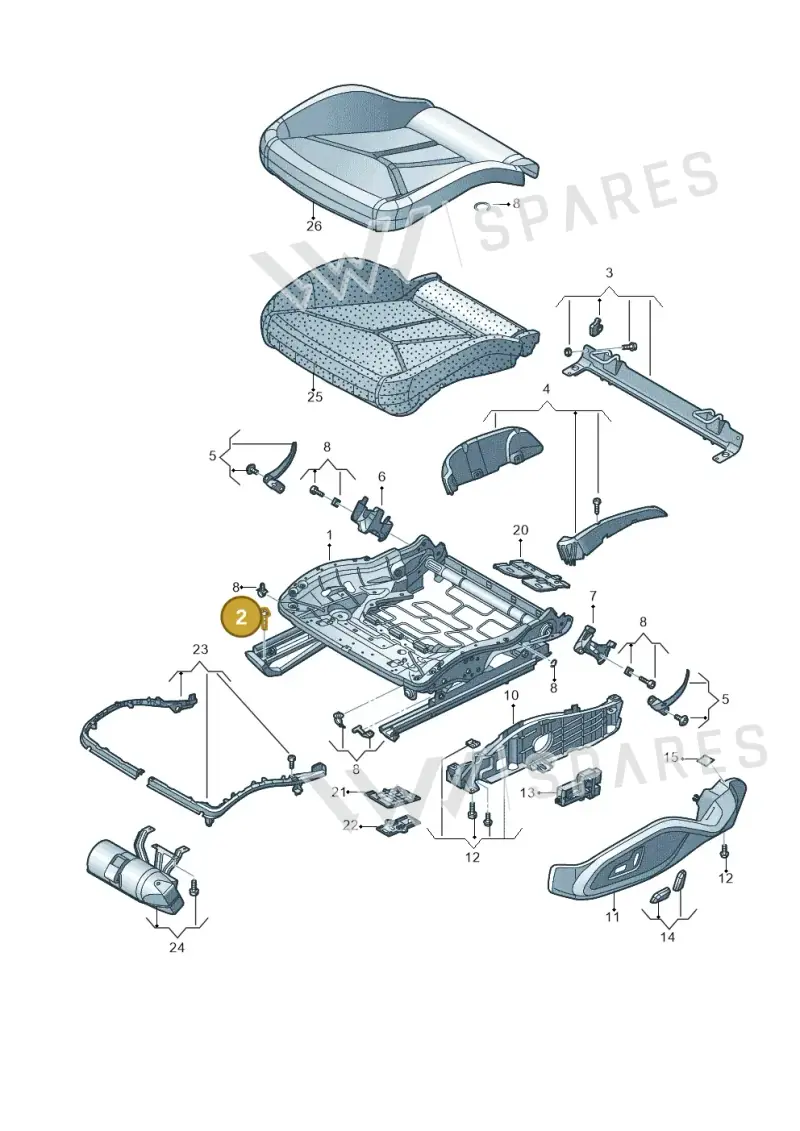 N91041301 — Audi R8 Spyder (2015-2024) diagram 872881000, position 2