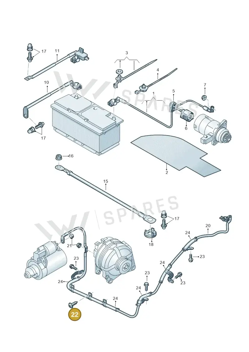 N91042301 — Volkswagen Amarok twin cab (2022-) diagram 894971010, position 22