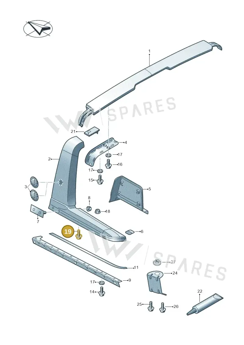 N91042302 — Volkswagen Amarok twin cab (2022-) diagram 894853550, position 19