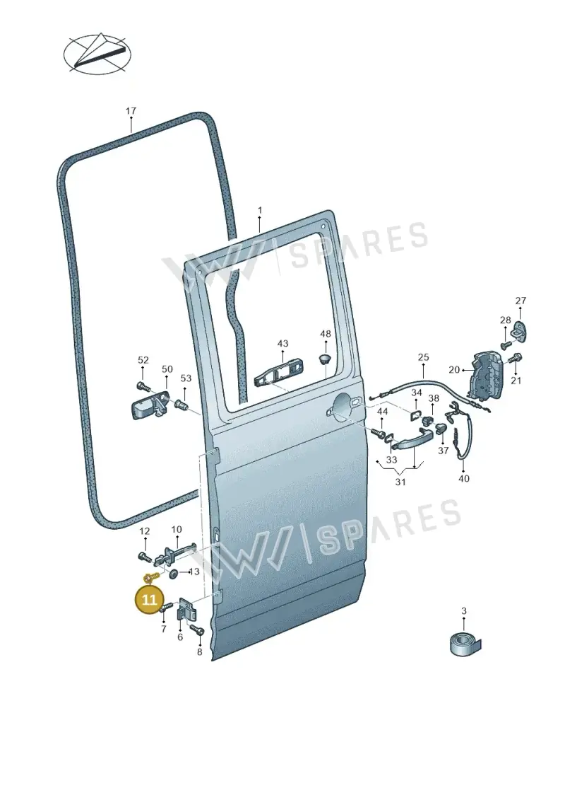 N91042901 — Volkswagen Single-cab transp. (2019-2024) diagram 7fp841000, position 11