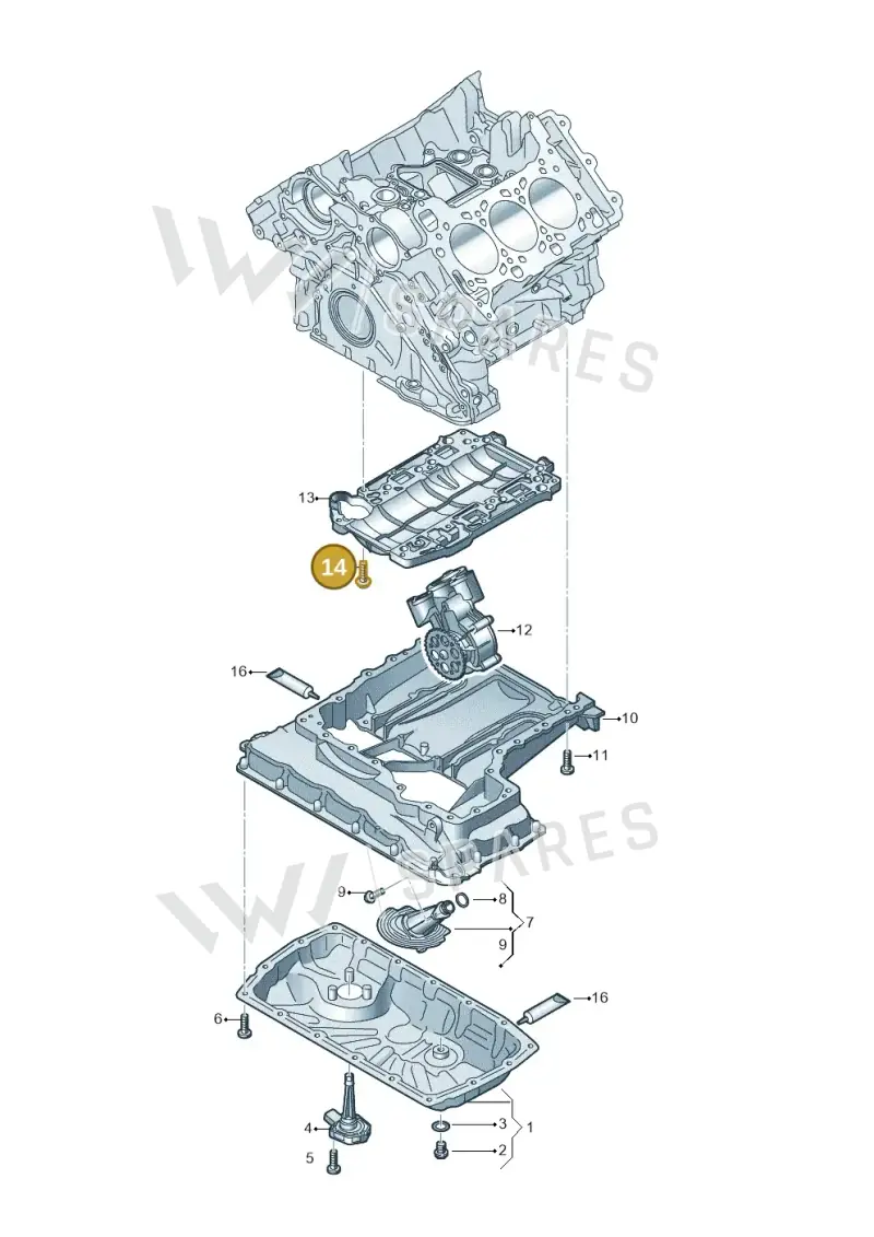 N91043602 — Volkswagen Touareg (2017-2023) diagram 849103190, position 14