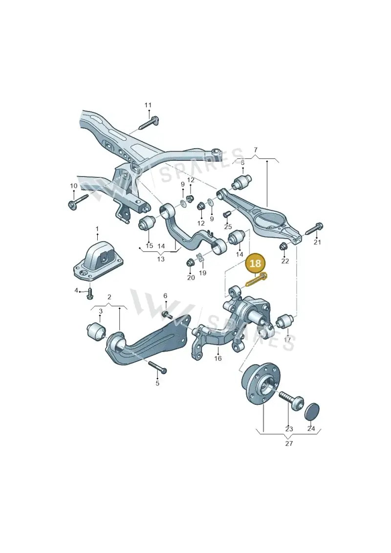 N91047502 — Volkswagen Golf estate (2009-2013) diagram 409505050, position 18