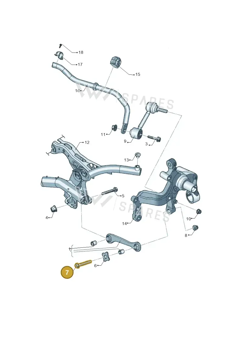 N91047502 — Volkswagen Jetta (2008-2011) diagram 449501200, position 7