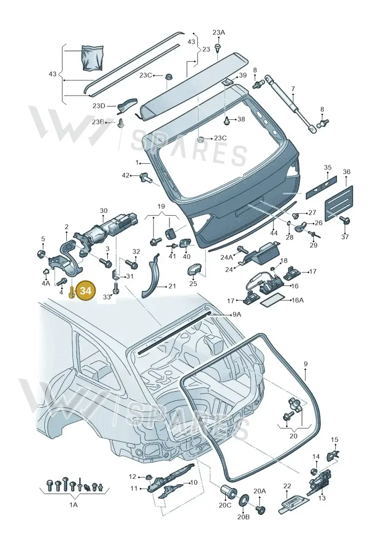 N91048901 — Audi Q5 qu. 2.0 TDI (2012-2017) diagram 636827100, position 34