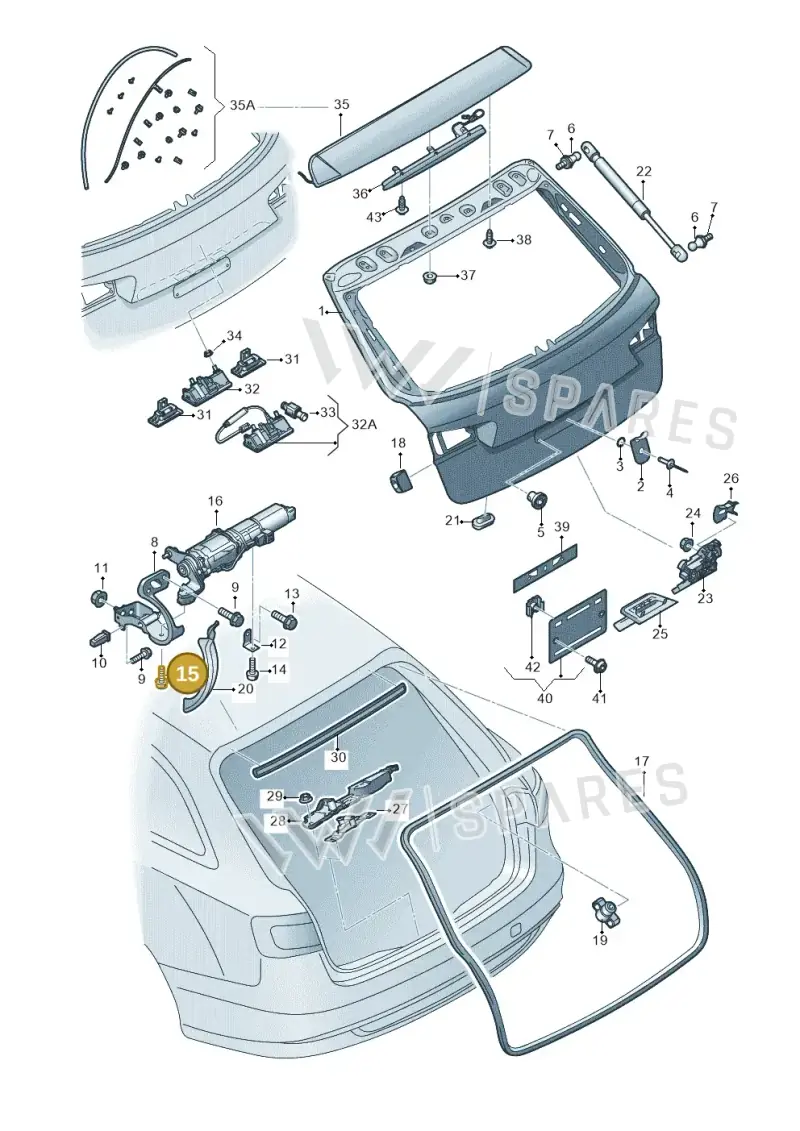 N91048901 — Audi RS6 Avant (2013-2018) diagram 758827100, position 15