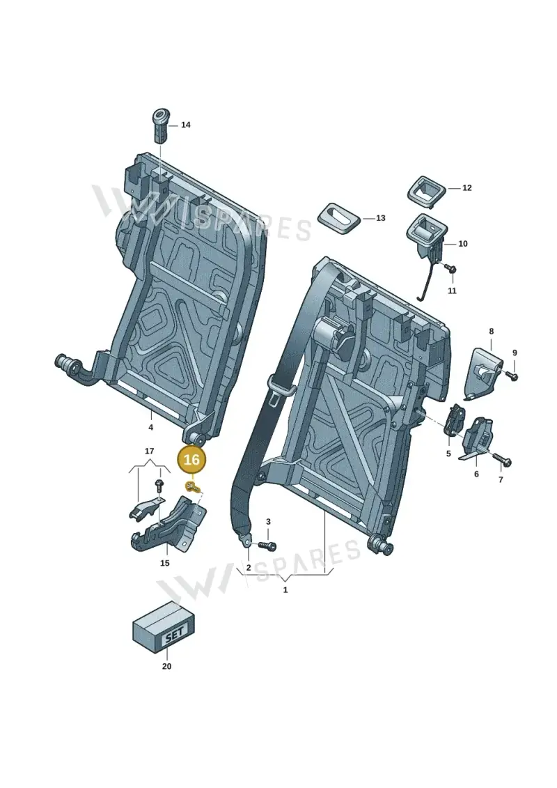 N91050701 — Audi RS e-tron GT (2020-2025) diagram 4j1885700, position 16