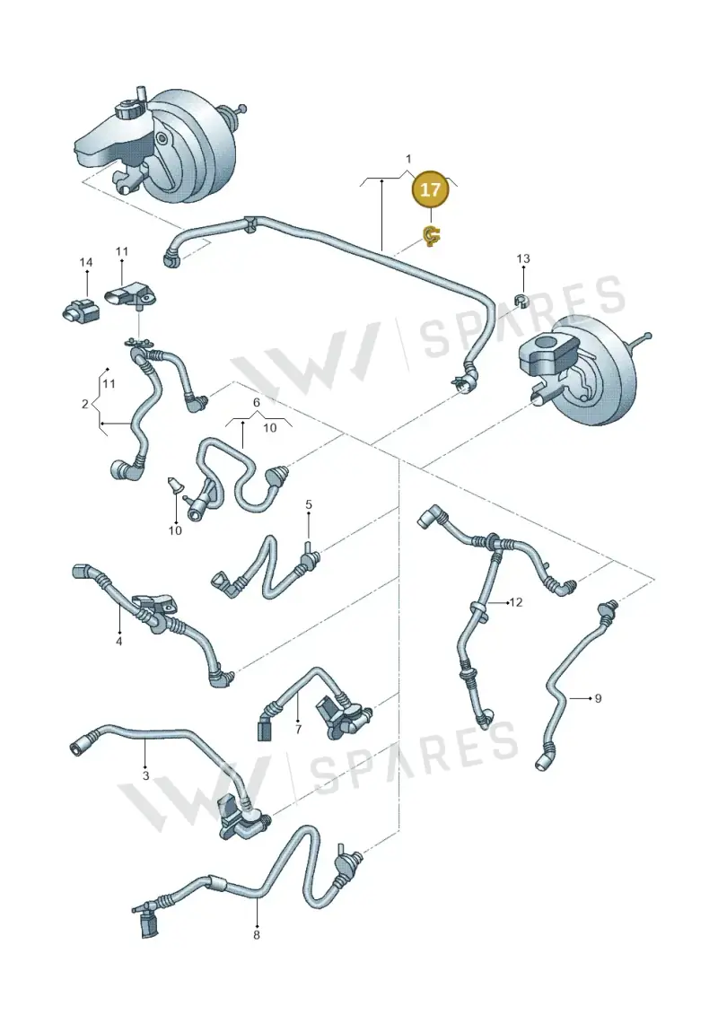 N91052501 — Volkswagen Jetta (2014-2017) diagram 692611700, position 17