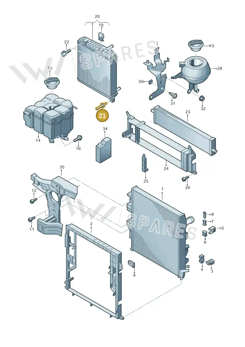 N91053801 — Volkswagen Touareg BlueMotion (2014-2018) diagram 693121800, position 21
