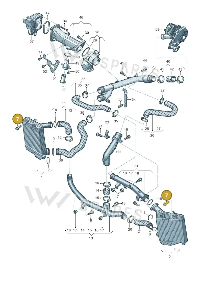 N91053801 — Volkswagen Touareg BlueMotion (2014-2018) diagram 693145860, position 7