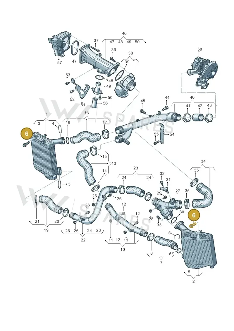 N91053801 — Volkswagen Touareg BlueMotion (2014-2018) diagram 787145870, position 6