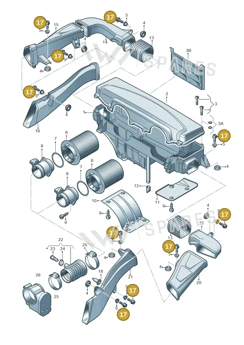 N91054201 — Audi R8 qu. 5.2 (2012-2015) diagram 618133000, position 17