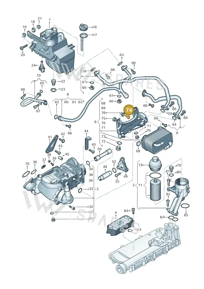 N91054201 — Audi R8 Spyder (2015-2024) diagram 872115100, position 74