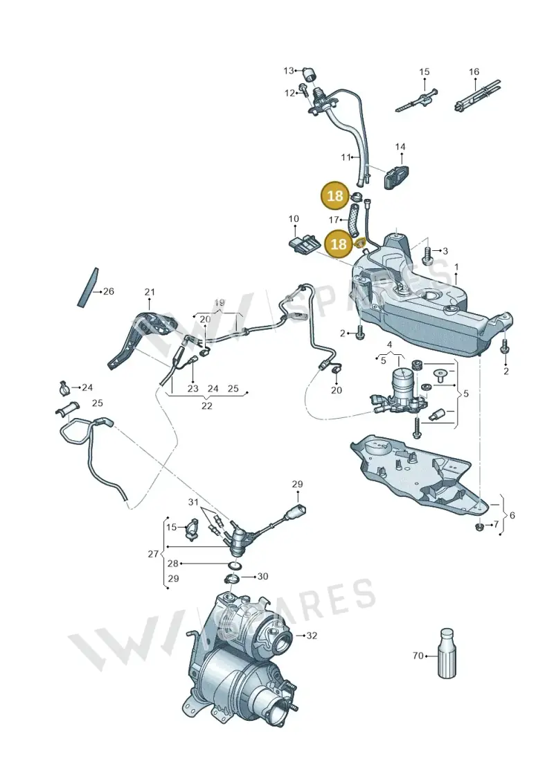N91054301 — Volkswagen Golf 2.0 (2016-2020) diagram 781253700, position 18