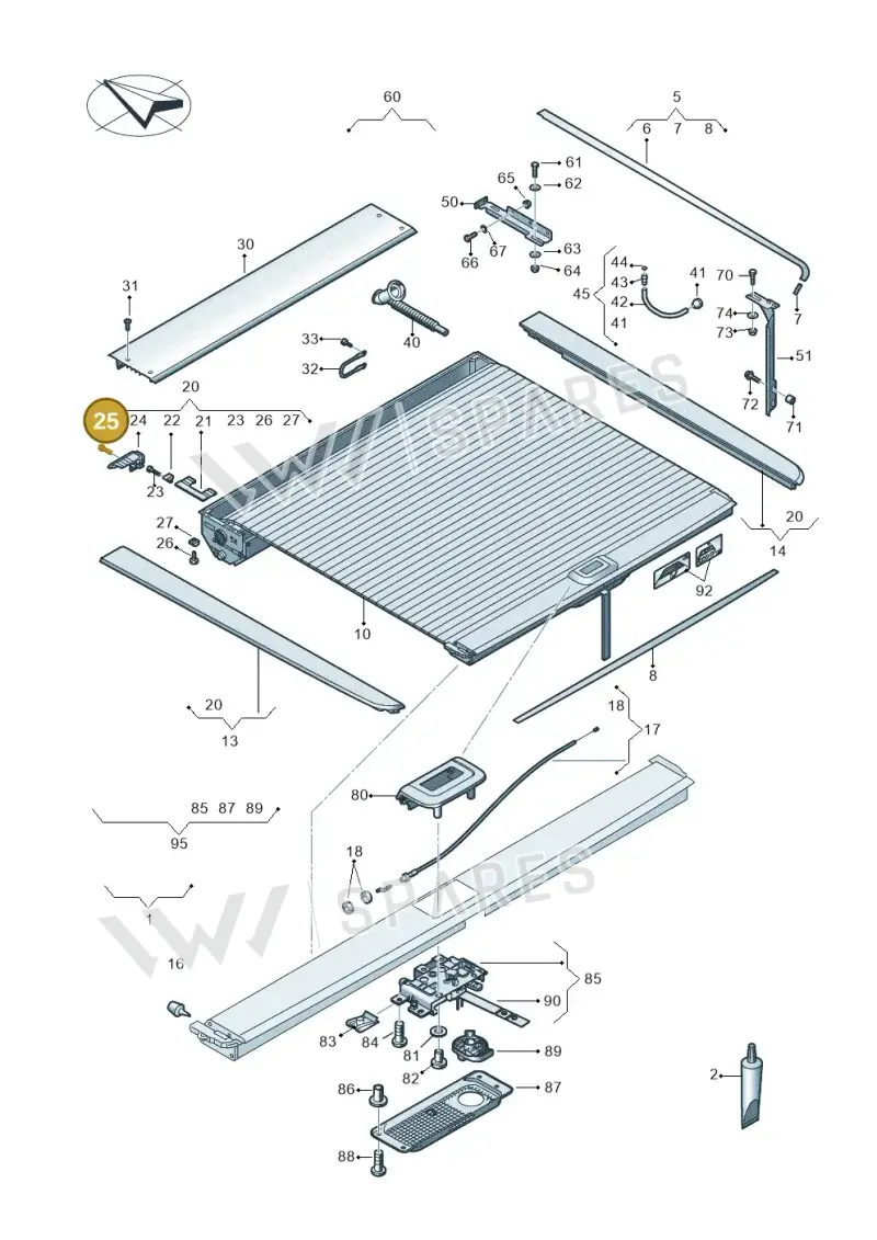 N91055301 — Volkswagen Amarok twin cab (2016-2022) diagram 749860800, position 25
