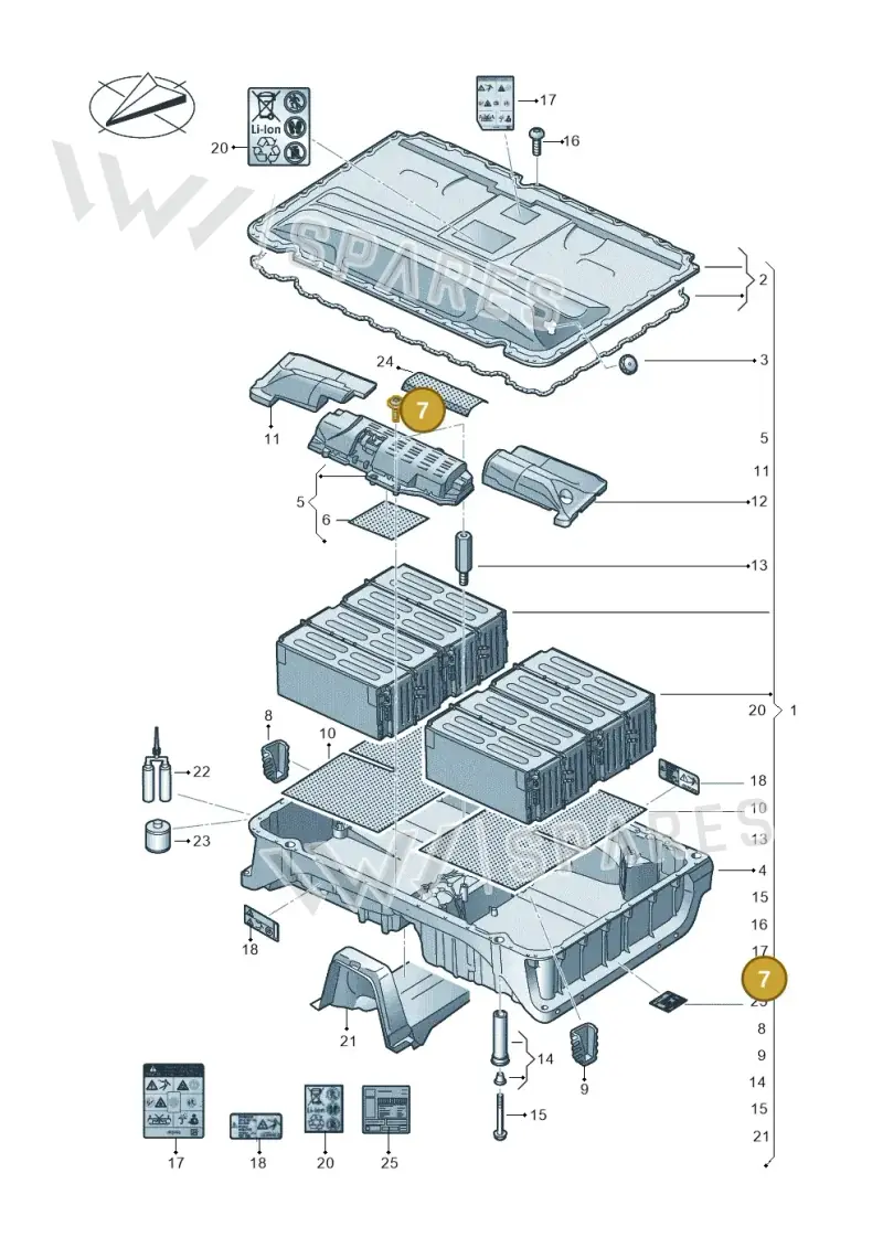 N91055301 — Volkswagen Golf 2.0 BlueMotion (2019-2024) diagram 793915550, position 7