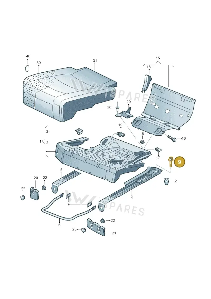 N91056901 — Volkswagen GOLF PLUS              05> (2005-) diagram 459885200, position 9