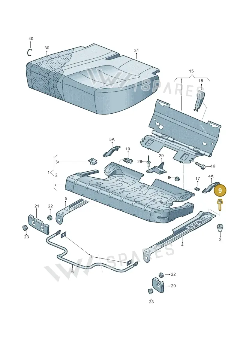 N91056901 — Volkswagen GOLF PLUS              05> (2005-) diagram 459885300, position 9