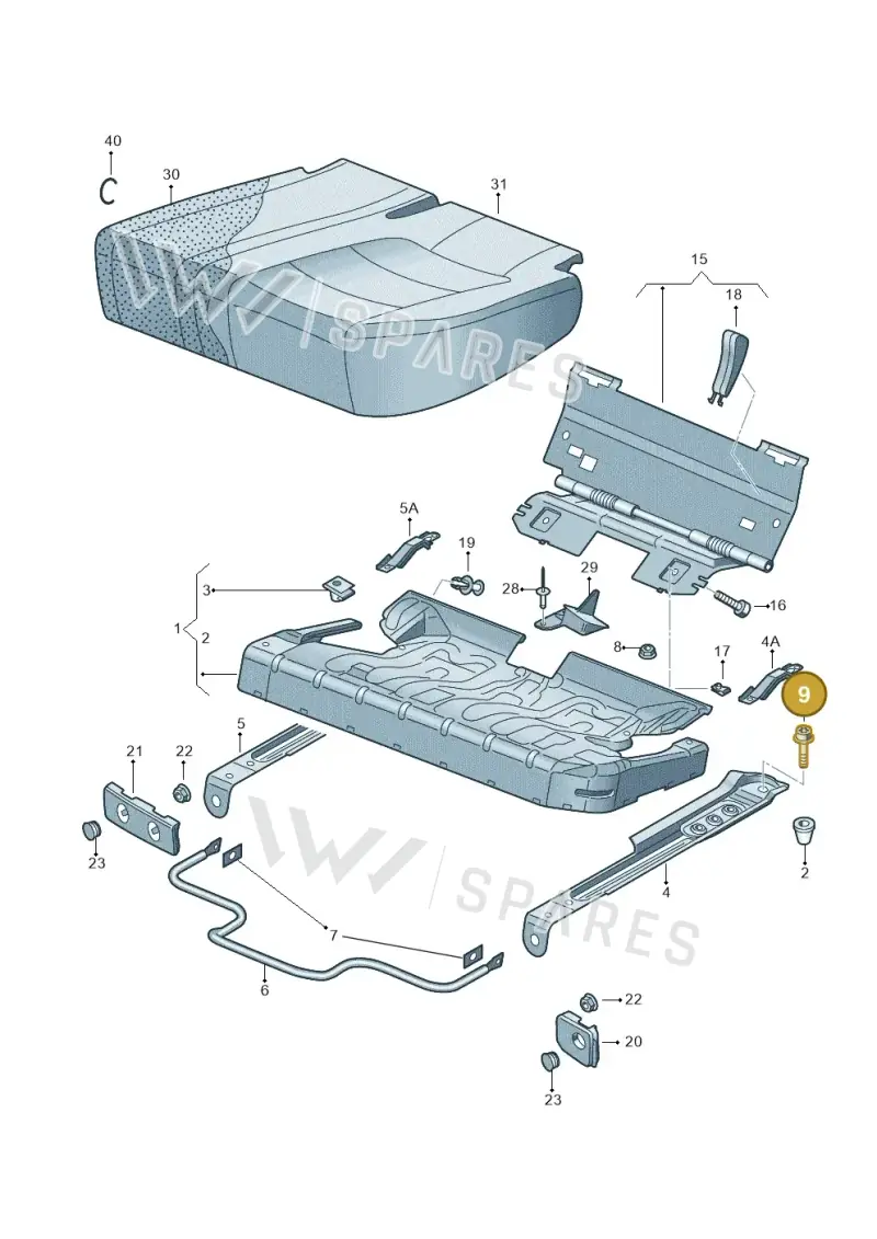 N91056901 — SEAT Altea XL (2013-) diagram 459885300, position 9