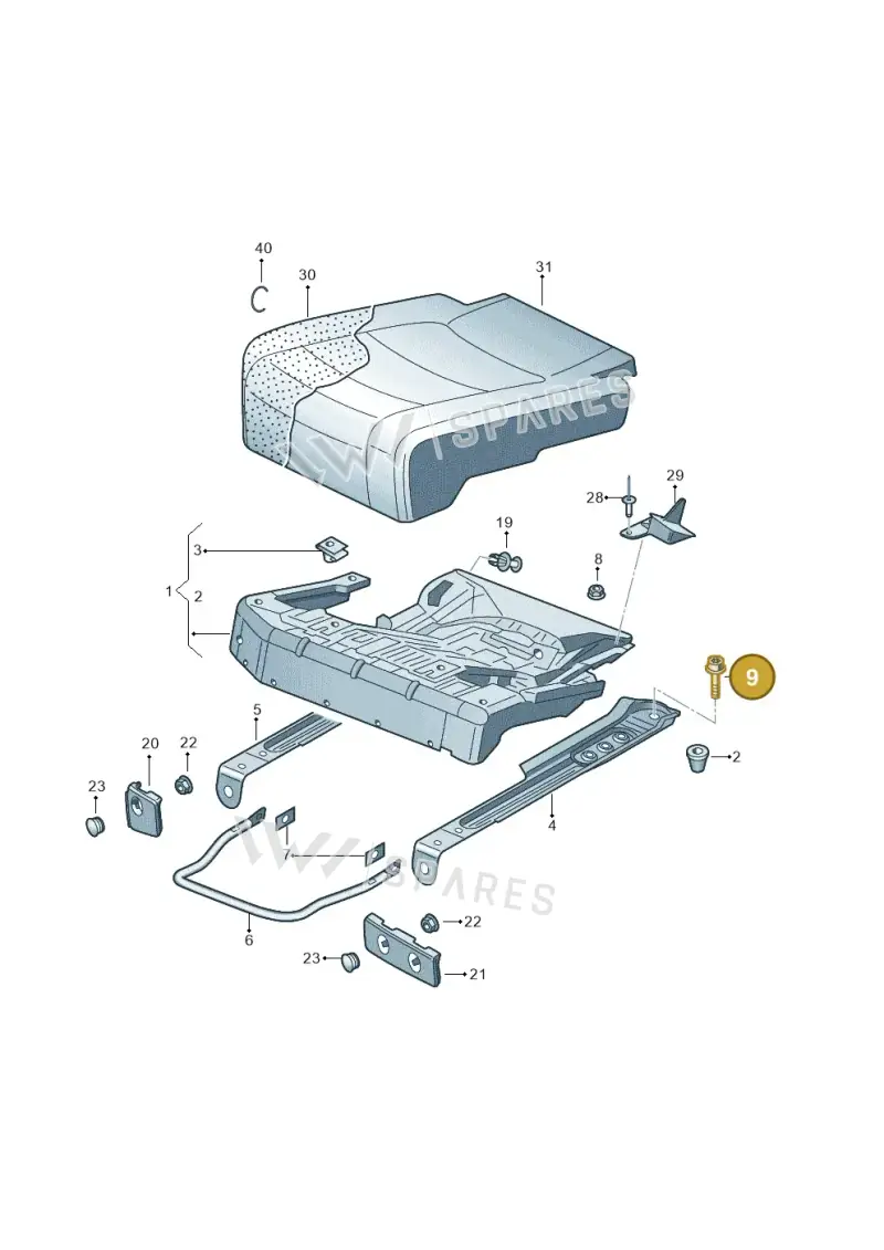 N91056901 — Volkswagen Tiguan (2011-2018) diagram 719885020, position 9