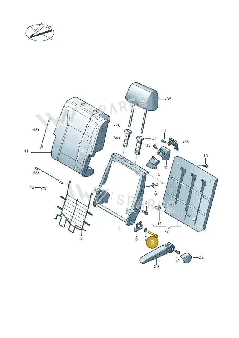 N91057501 — Volkswagen Transport. multivan (2019-2024) diagram 861883700, position 3