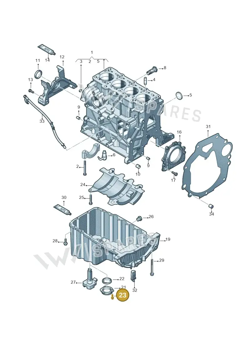 N91065201 — Volkswagen Amarok twin cab (2022-) diagram 683103200, position 23