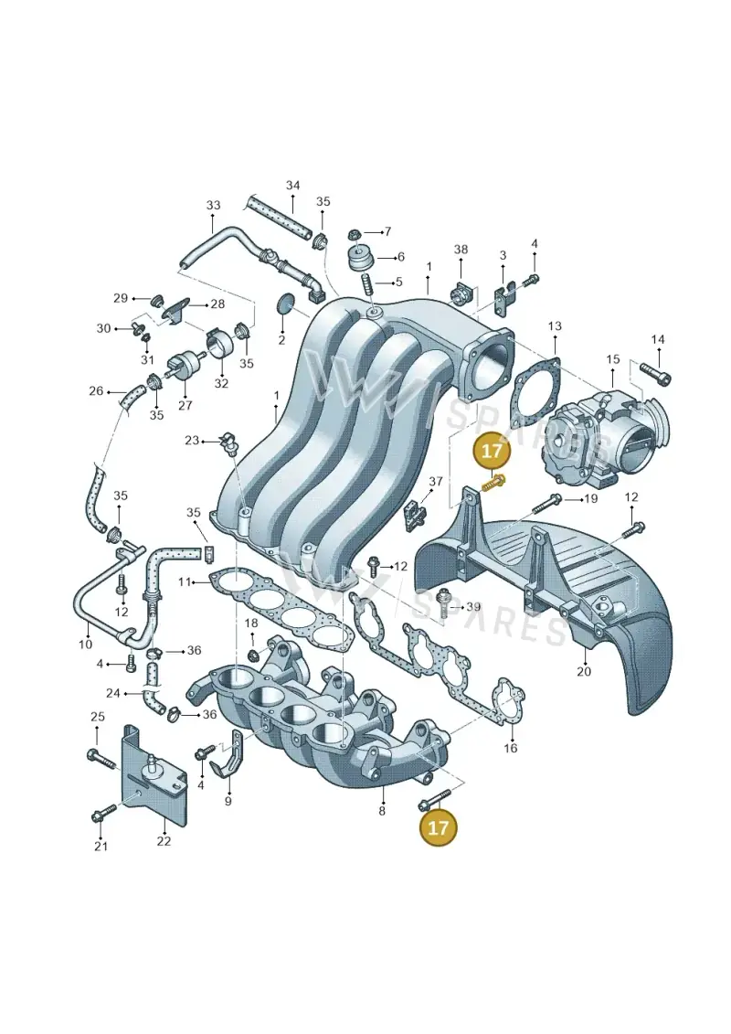 N91065301 — Volkswagen Polo (2011-2014) diagram 194133270, position 17