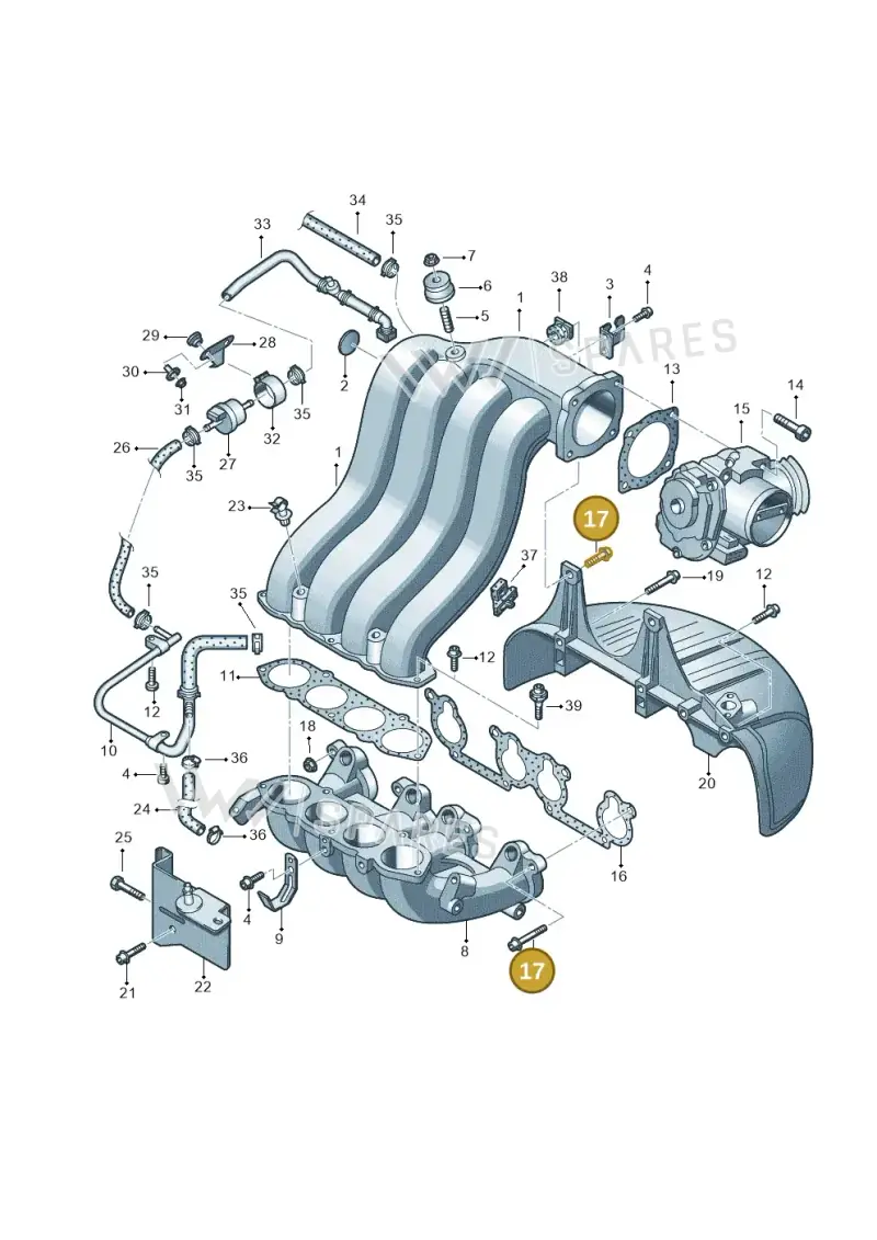 N91065301 — Volkswagen Polo (2008-2009) diagram 657133300, position 17