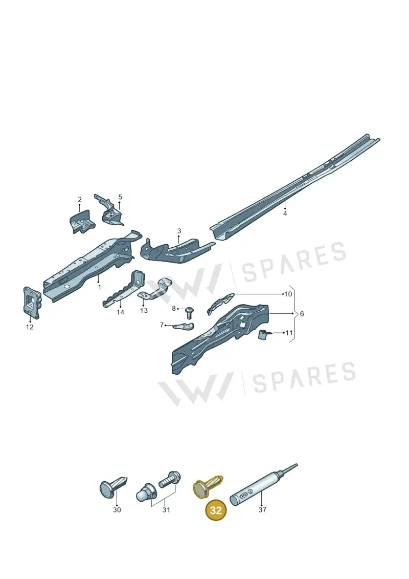 N91065602 — Volkswagen Passat estate (2023-) diagram 3j0803000, position 32