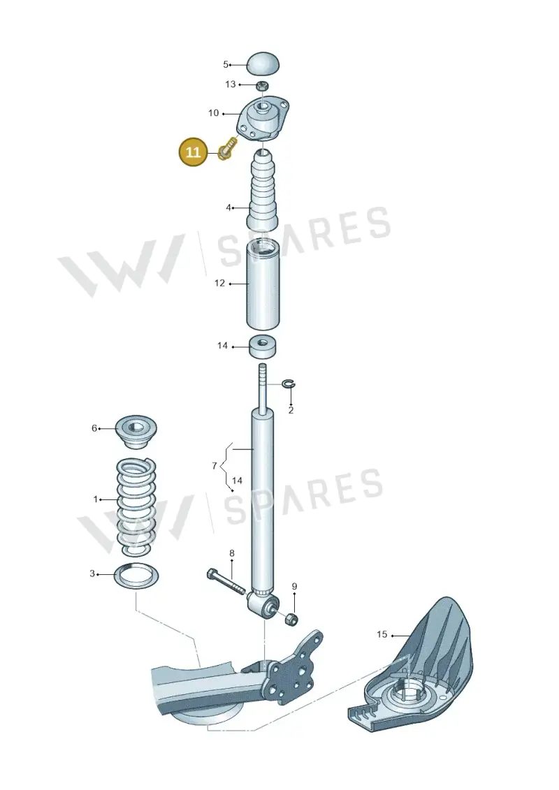 N91066102 — Volkswagen Polo sedan (2011-2014) diagram 194511100, position 11