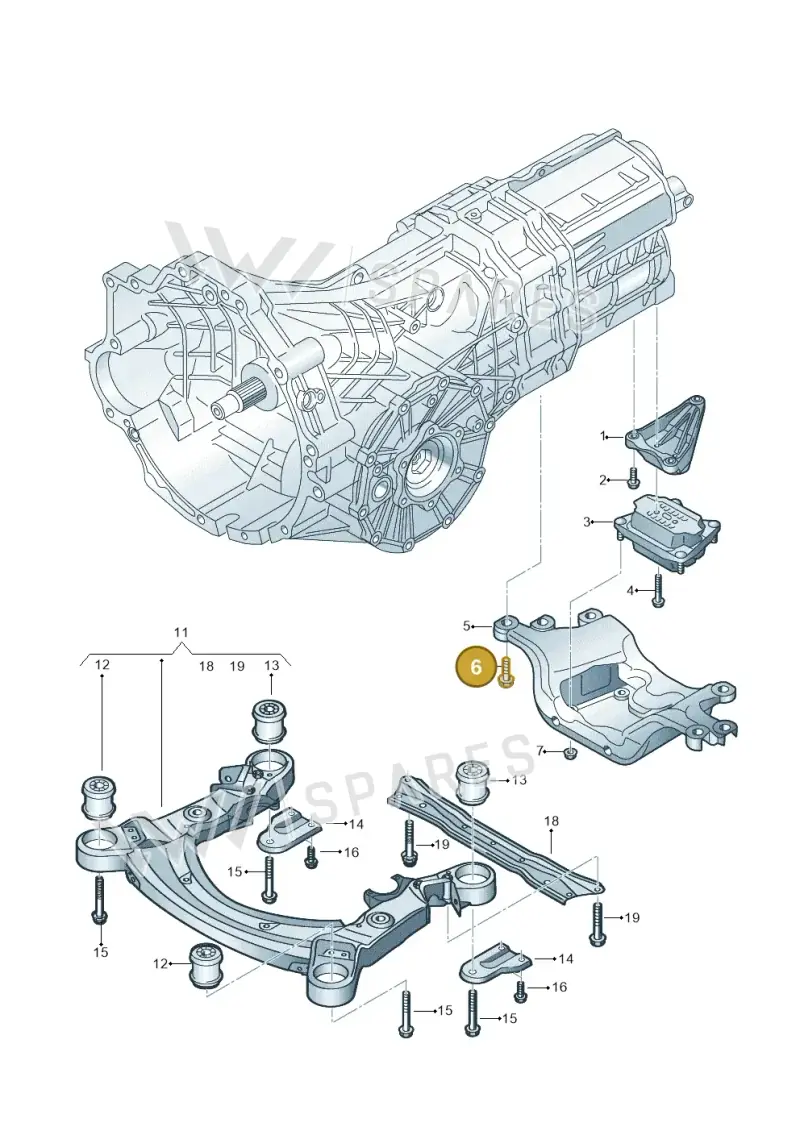 N91066102 — Audi A6 2.7 TDI (2008-2011) diagram 448399100, position 6
